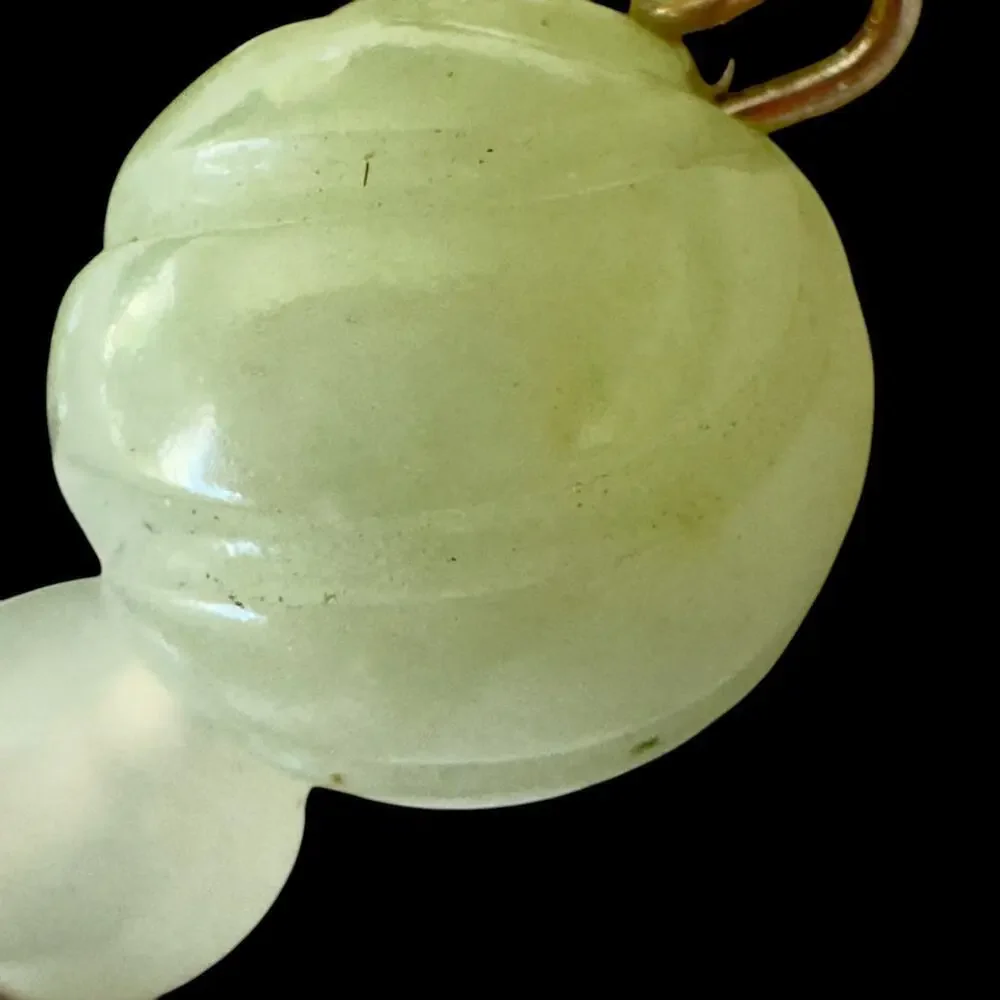 Vintage green carved